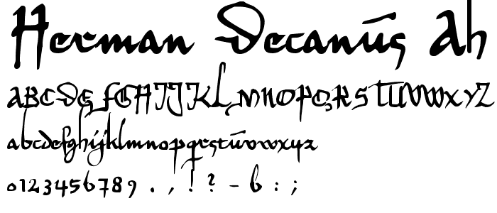 Herman Decanus AH font